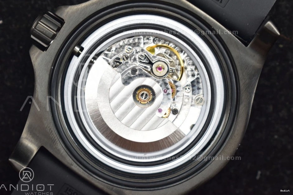 Rubber Automatic A2824 44 Black Black Blue TF Strap Best Superocean Dial 1:1 Edition Bezel On 0417